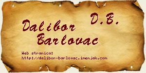 Dalibor Barlovac vizit kartica